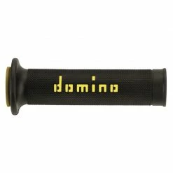 Coppia Manopole Domino A01041c Nero Giallo