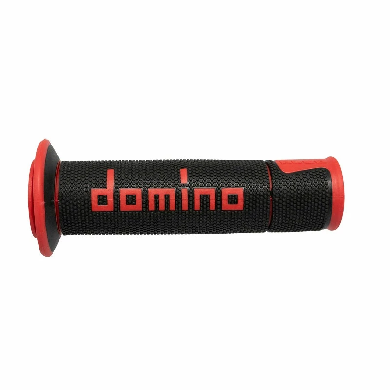 Coppia Manopole Domino A45041c Racing Nero Rosso 1 Coppia Manopole Domino A45041c Racing Nero Rosso